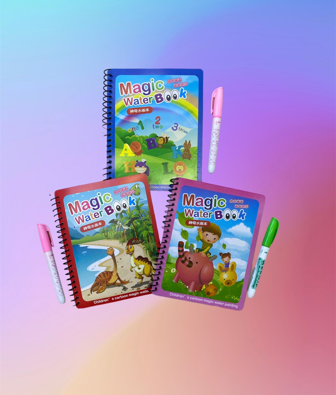 Libro mágico para colorear con agua x3